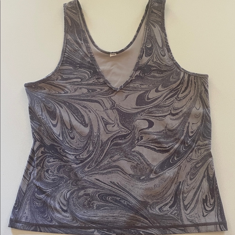 🌟2/$18 SALE Athleta Transcend Tank Top Sumi Marble Size S (tag removed) EUC - Picture 4 of 8